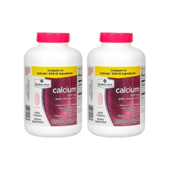 2개X  <b>멤버스마크  칼슘</b>  비타민  D3  보조제  600mg  600정