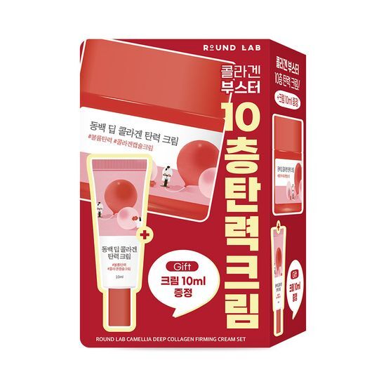 [10층탄력] 라운드랩 동백 딥 콜라겐 탄력 크림 50ml 기획 (+10ml)