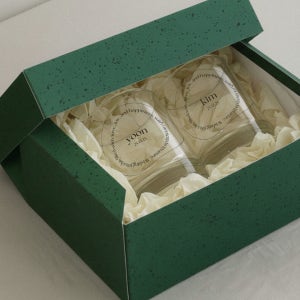 프리미엄 커스텀 커플 결혼 집들이선물 온더락잔/위스키잔, 소프트피스 (soft piece)