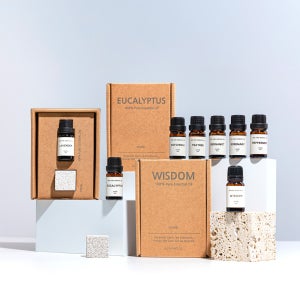 아로마 천연 에센셜오일 미니 스톤디퓨저 답례품 선물세트, YENEEDS