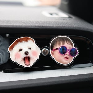 💖런칭할인💖커스텀 포토 얼굴 차량용 송풍구 방향제, 새봄마켓