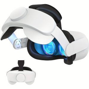 Oculus Quest 2, Meta Quest 2와 호환되는 헤드 스트랩, 향상된 편안함 지원 및 VR 게임 몰입을 위한 조절 가능한 엘리트 스트랩 교체(헤드 스트랩만 해당)