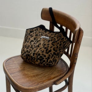 [시크]레오파드 호피 뽀글이 후리스 플리스 에코백, 데하이