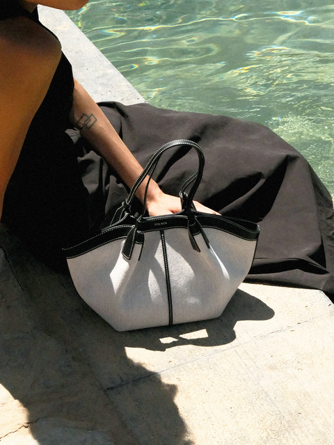 [폴뉴아] 미니 쉘백 블랙 캔버스