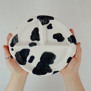 2702/젖소무늬 밀크카우  나눔브런치 플레이트, TOOLEY 툴리