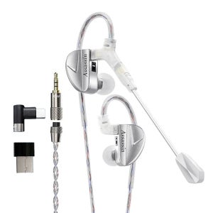 CVJ 어쌔신 인이어 게이밍 이어폰 Assassin 실버 C타입 / 3.5mm 이어폰/ 게이밍 이어폰 마이크 ED  CVJ 어쌔신(실버)