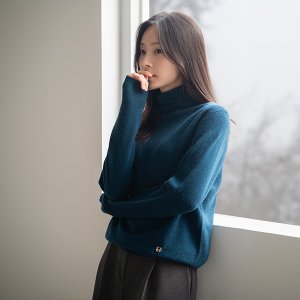 여성 여자 겨울 홀가먼트 캐시 울 폴라 니트