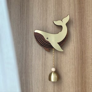 행운 골드 고래 도어벨 현관종 풍경 문장각인[당일발송], 루비팩토리