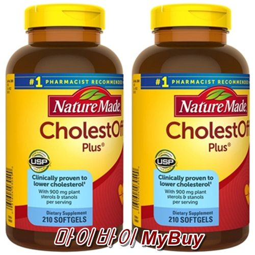 네이처메이드 Nature Made 콜레스테롤 New CholestOff Plus 210 정 X 2병  2개  210정