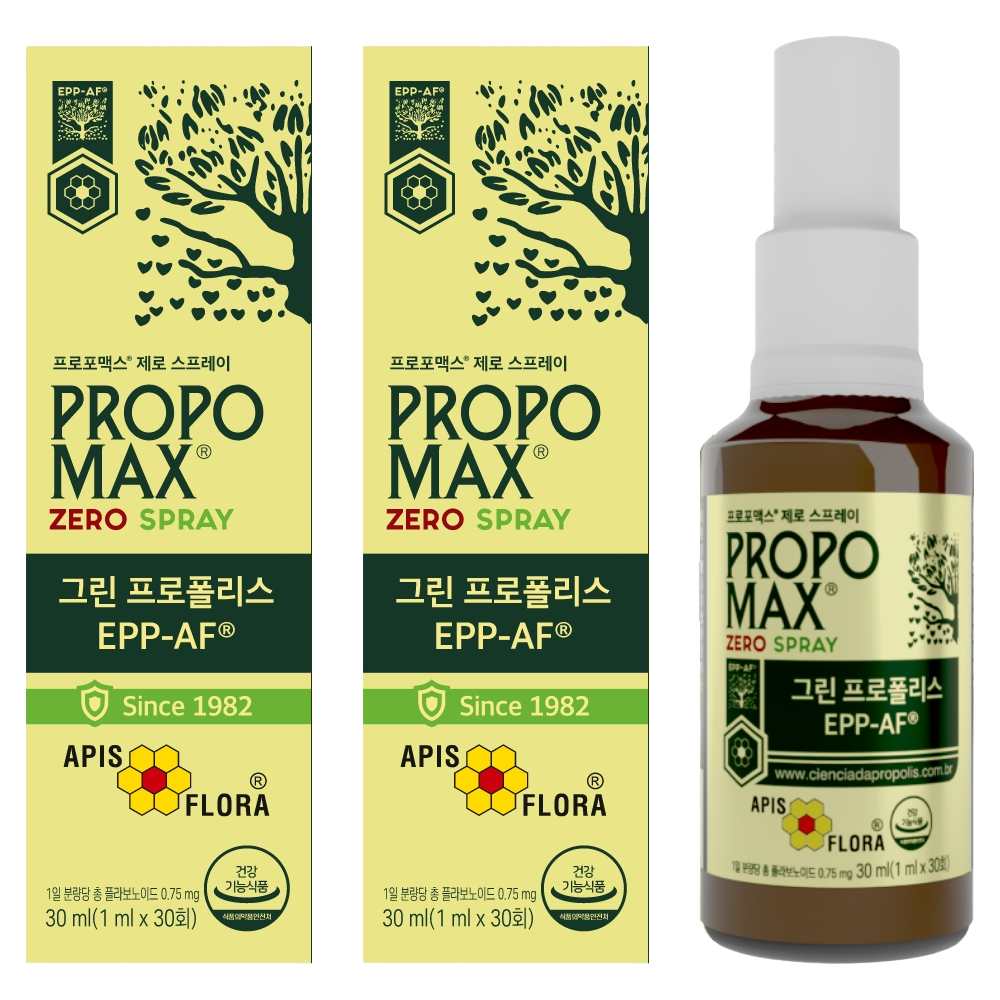 <b>아피스플로라</b> 그린 프로폴리스 프로포맥스 제로 스프레이  2개  30ml