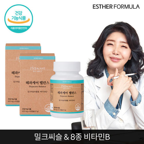 여에스더 <b>헤파케어 밸런스</b>(밀크씨슬+비타민B) 2개