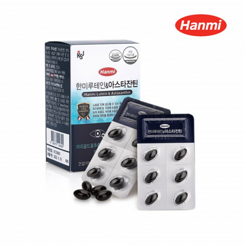 <b>한미헬스케어</b> 루테인&amp;<b>아스타잔틴</b> 500mg x 30캡슐
