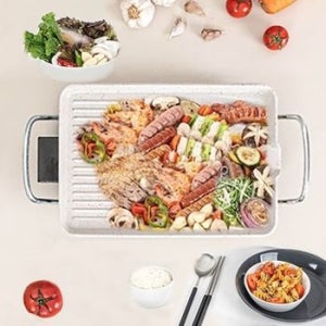 에브리빙 혼밥 미니그릴 전기그릴 불판 36cm 1인그릴