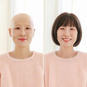 암환자 항암가발C컬 베이직 단발 스타일인모 블렌딩