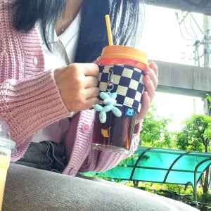 간편한! 체커보드♟️손잡이컵홀더🤠💖, 까망코스토리
