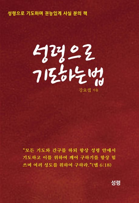 성령으로 기도하는 법 (성령으로 기도하며 권능있게 사실 분의 책)