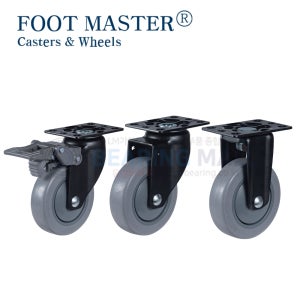 [로그인시 특가확인] 지덕산업 캐스타 풋마스터 PL-100-F-HRS 경하중 캐스타 평판취부형