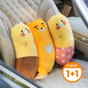 카카오프렌즈 (1+1세트) 카카오프렌즈/니니즈 발라당 차량용 목쿠션