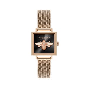 올리비아버튼 로즈골드 스퀘어 럭키 비 24000216