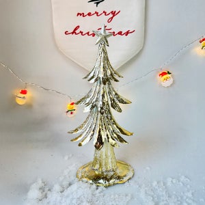 별 달린 골드트리 / 엔틱 철제 크리스마스 미니 트리 장식 소품