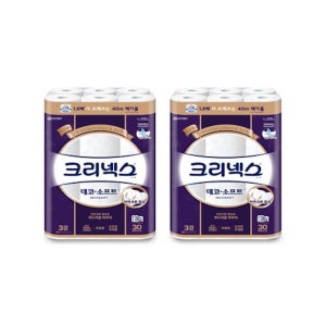 크리넥스 데코앤소프트 3겹 화장지  40m  30개입  2개