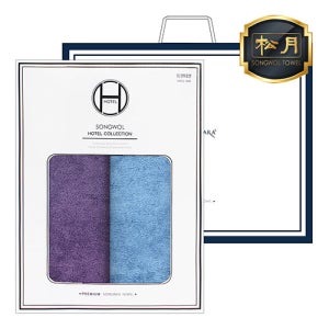 [고급타월] 송월 뱀부 프리미엄무지 180g 호텔수건 2P 풀세트 판촉물 선물 홍보 답례품 제작 영업