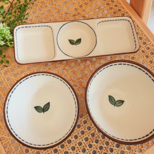[빈티지라인] 빈티지새싹 1인식기세트 다이어트그릇, 미야세라믹(Miya Ceramic)