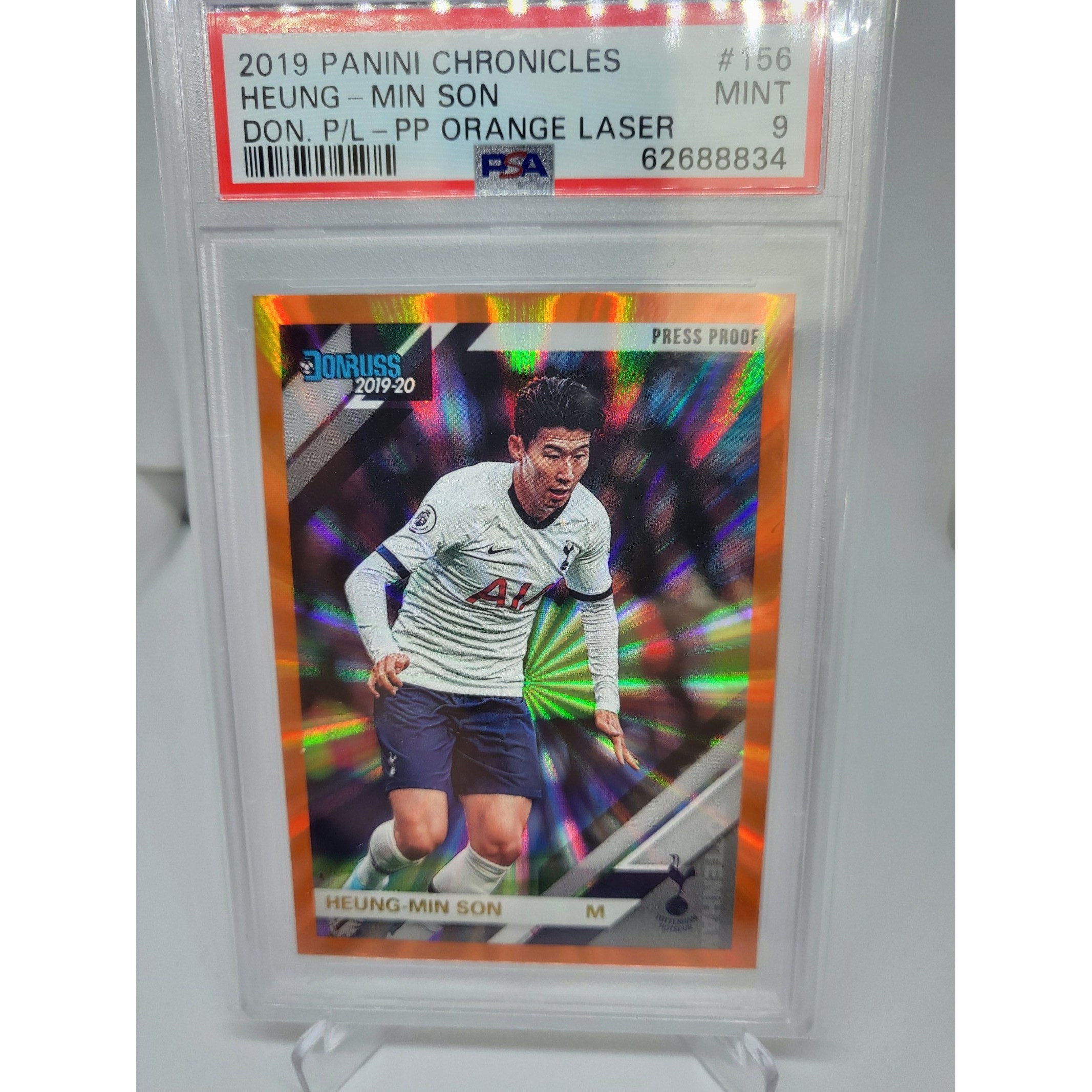 2019 Chronicles Donruss 손흥민 PSA등급 ORANGE PP EPL축구카드