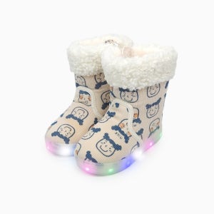 베이비솔 폼폼개구쟁이 LED 털부츠 | 베이지 LD58_2-Beige