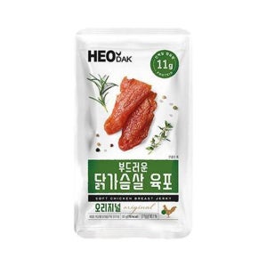 허닭 부드러운 닭가슴살 육포 30g2종 20팩