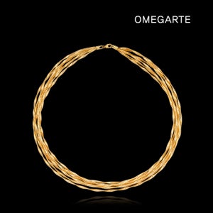 오메가아르떼 18K 이태리 그란데 골드웨이브 목걸이(5줄)