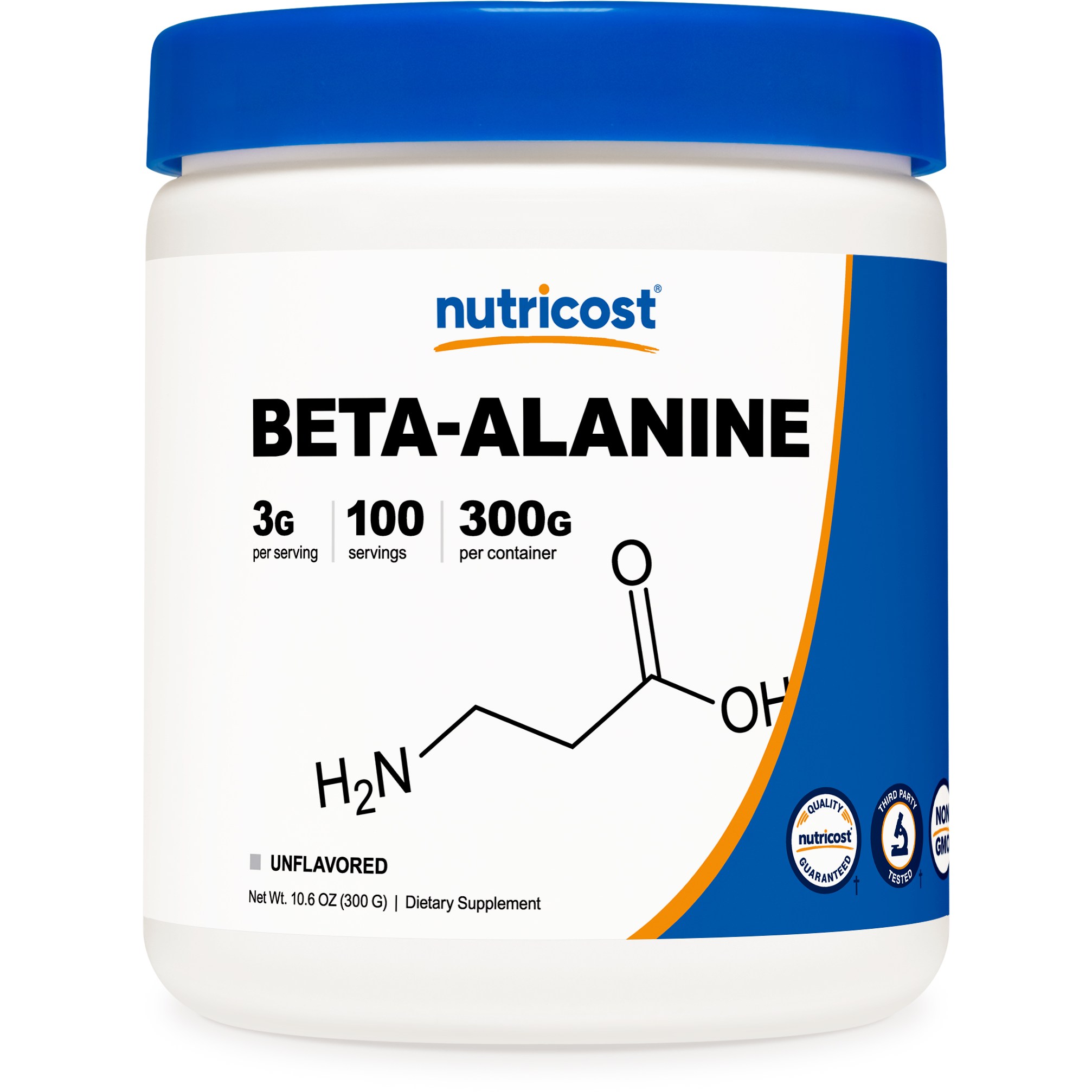 뉴트리코스트 <b>베타</b>-<b>알라닌</b> 언플레이버드 글루텐 프리  1개  300g