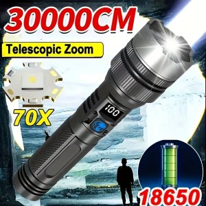 초고휘도 LED 손전등 - 휴대용 전술 줌 토치