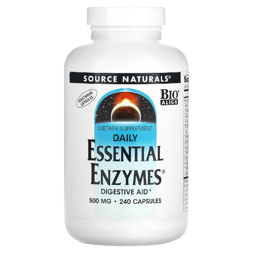 소스네추럴스 데일리 에센셜 엔자임 500mg 240캡슐 Daily Enzymes