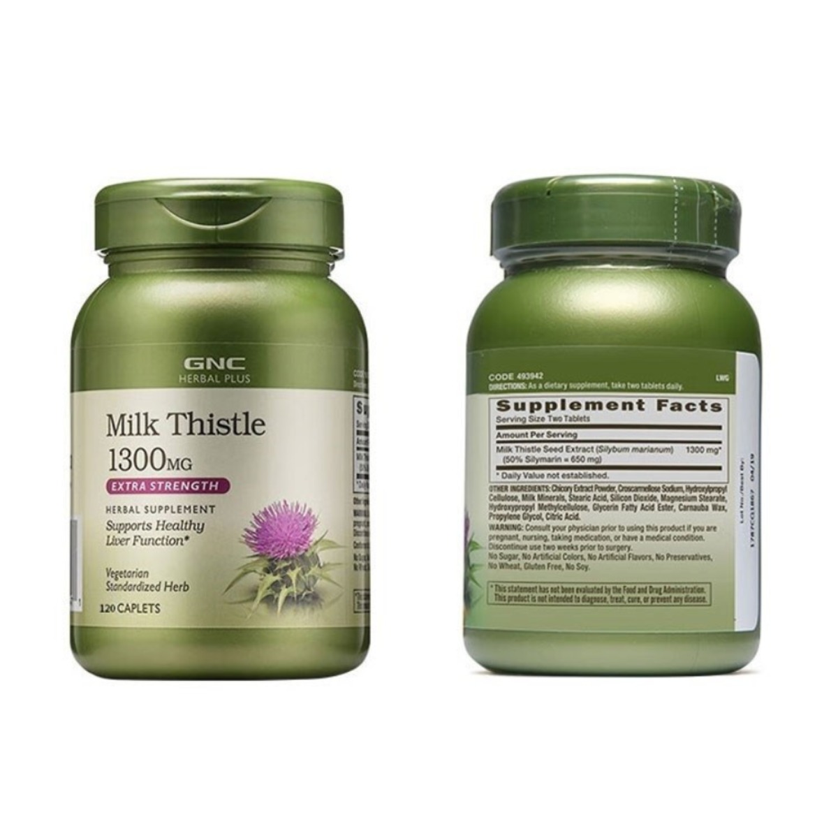 GNC <b>밀크 씨슬 1300mg</b> 엑스트라 스트렝스 캐플렛  120정 2통  2개