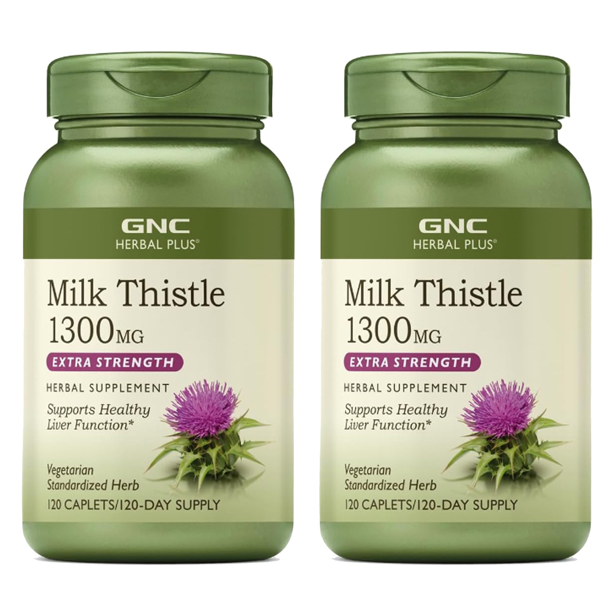 GNC <b>밀크 씨슬 1300mg</b> 엑스트라 스트렝스 캐플렛  120정 2통  2개