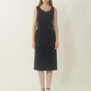 [에프코코로미즈] Anna classic corduroy long dress NA