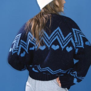 [론론] NORDIC HEART CARDIGAN NAVY RR24DKT1377NV