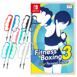 닌텐도 스위치 피트니스 복싱3 복싱그립세트 한글 새제품 칩 팩  피트니스복싱3+네온레드블루 복싱그립