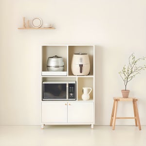 동서가구 이즈 글랜 멀티 렌지대 방문설치  화이트  W 800  x D 400 x H 1255 mm  3단