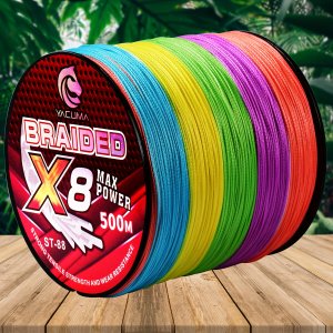 YACUMA 546야드/500미터 멀티컬러 8줄 PE 낚시줄 - 고강도, 20LB-118LB 옵션, 모든 낚시꾼을 위한