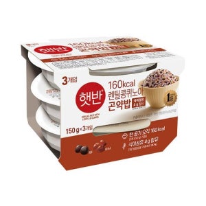 CJ 햇반 렌틸콩 퀴노아 곤약밥 150gx12