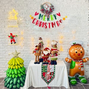 LED 등반하는 산타 트리 벽장식 USB타입 / LED 사다리 산타 인형 크리스마스 벽 트리 장식