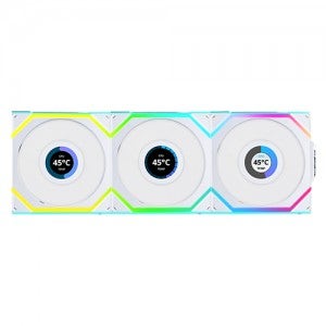 리안리 UNl FAN SL Wireless LCD 120 리버스 (3팩, 화이트)