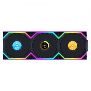 리안리 UNl FAN SL Wireless LCD 120 리버스 (3팩, 블랙)