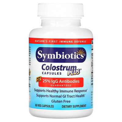 <b>심바이오틱스</b> Symbiotics Symbiotics, Colostrum Plus, 베지 캡슐 60정