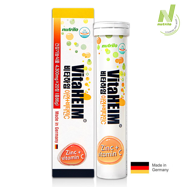 <b>누트릴로</b> 비타하임 발포<b>비타민</b> 아연 <b>비타민C</b> 1개 (20정)