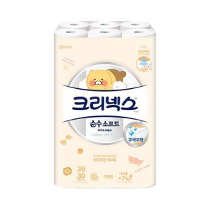 크리넥스 3겹 천연펄프 순수소프트 카카오