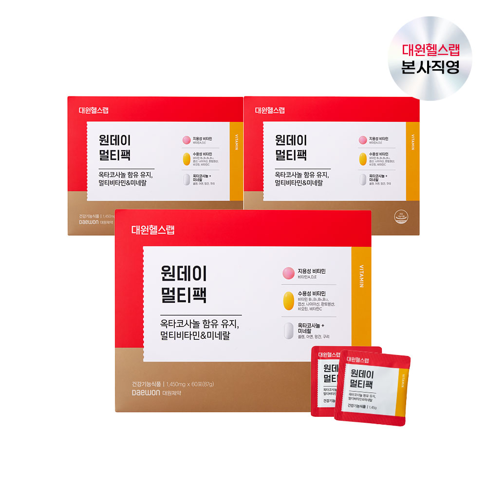 대원제약 대원헬스랩 <b>원데이 밸런스</b> 멀티팩  3박스  87g