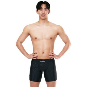 배럴 에센셜 엠보 재머 3부 [블랙] 남자 실내수영복 B5SMSMS103 BLK